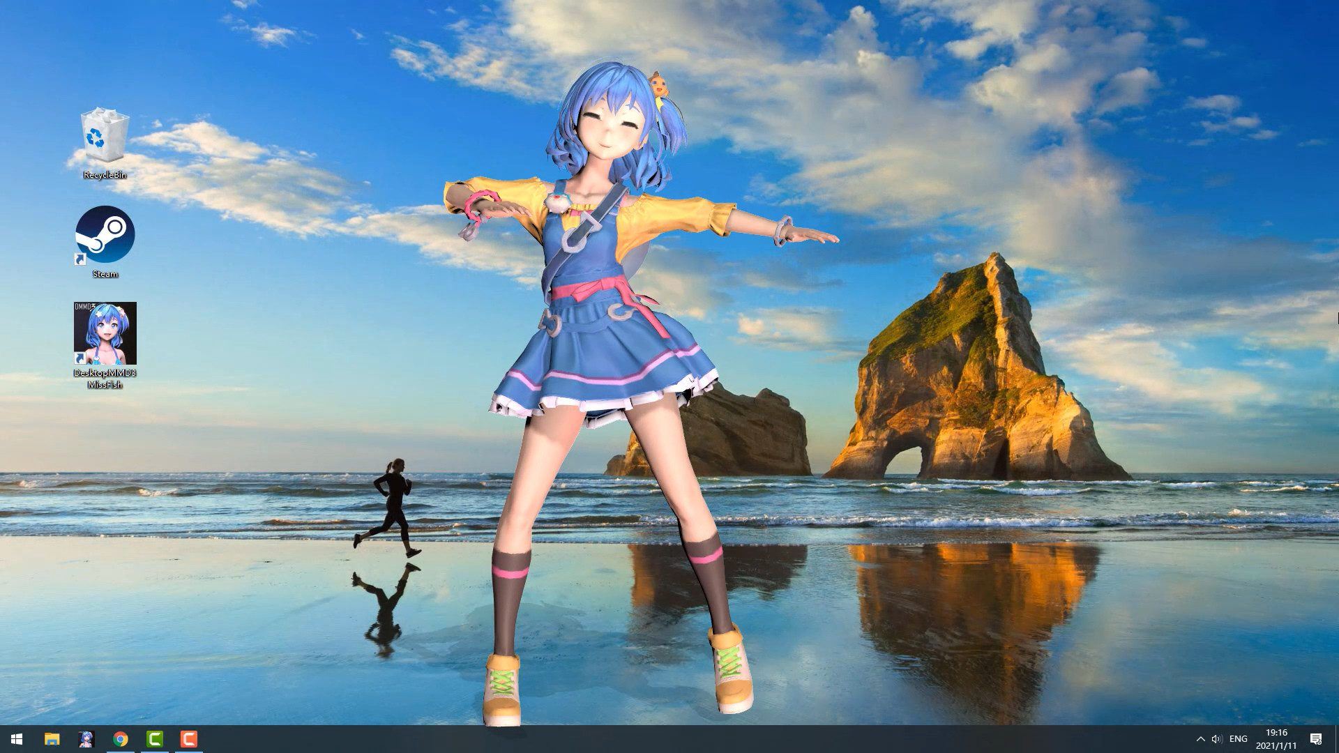 桌面萌娘3鱼鱼小姐(赠送整合集成百+款-模型+音乐舞蹈）-5