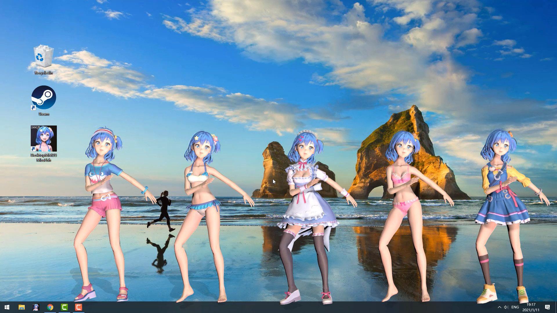 桌面萌娘3鱼鱼小姐(赠送整合集成百+款-模型+音乐舞蹈）-8